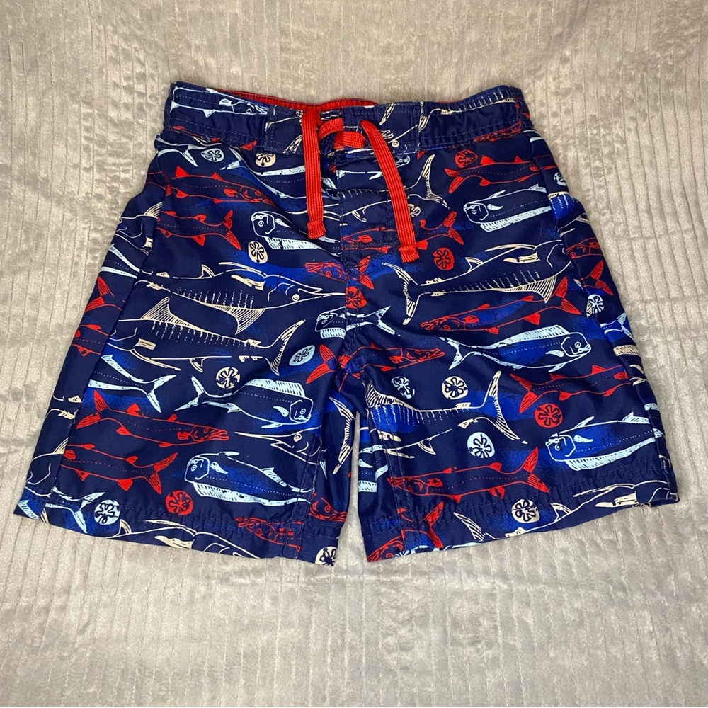 Tommy Bahama Red & Blue Swim Trunks/Shorts Boys Size 5